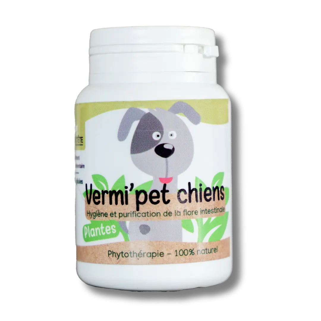 Vermifuge Chiens naturel - 120 gelules - Vermipet-0