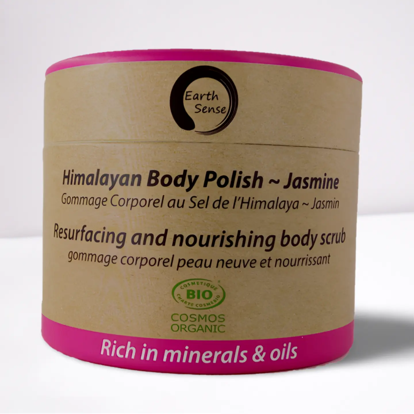 Organic Certified Body Polish Exfoliant - Jasmine - 200ml - 100% recycled paper packaging-0